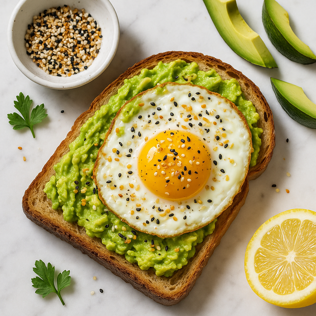 5 Minute Avocado Egg Toast with Everything Bagel Seasoning