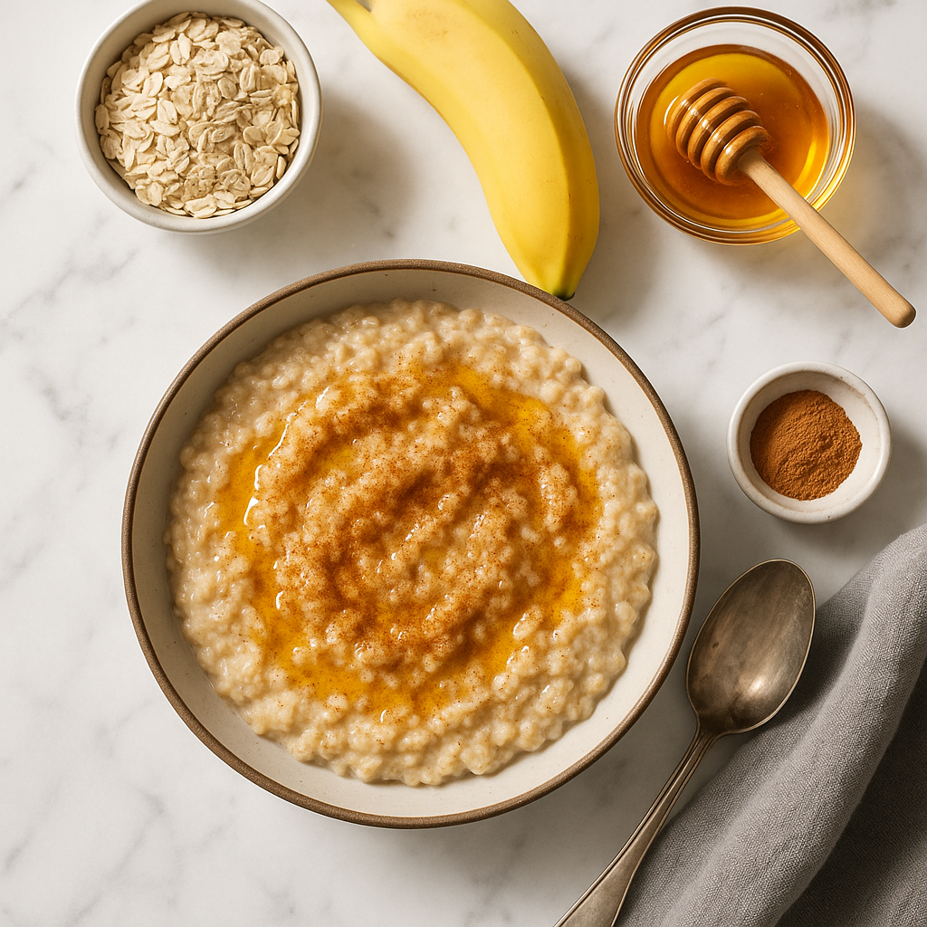 5 Minute Microwave Oatmeal with Honey and Cinnamon