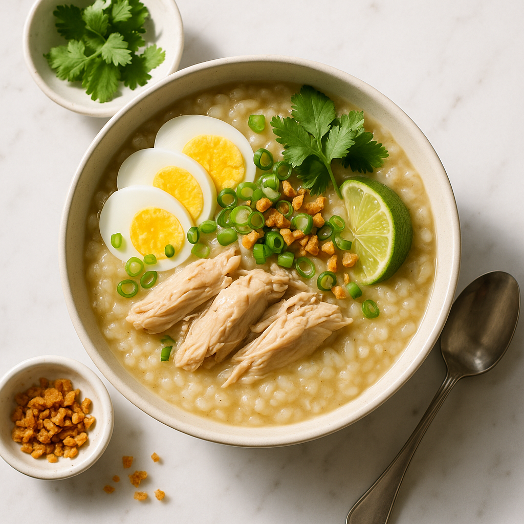 Arroz Caldo Filipino Chicken Rice Congee High Protein Breakfast Bowl