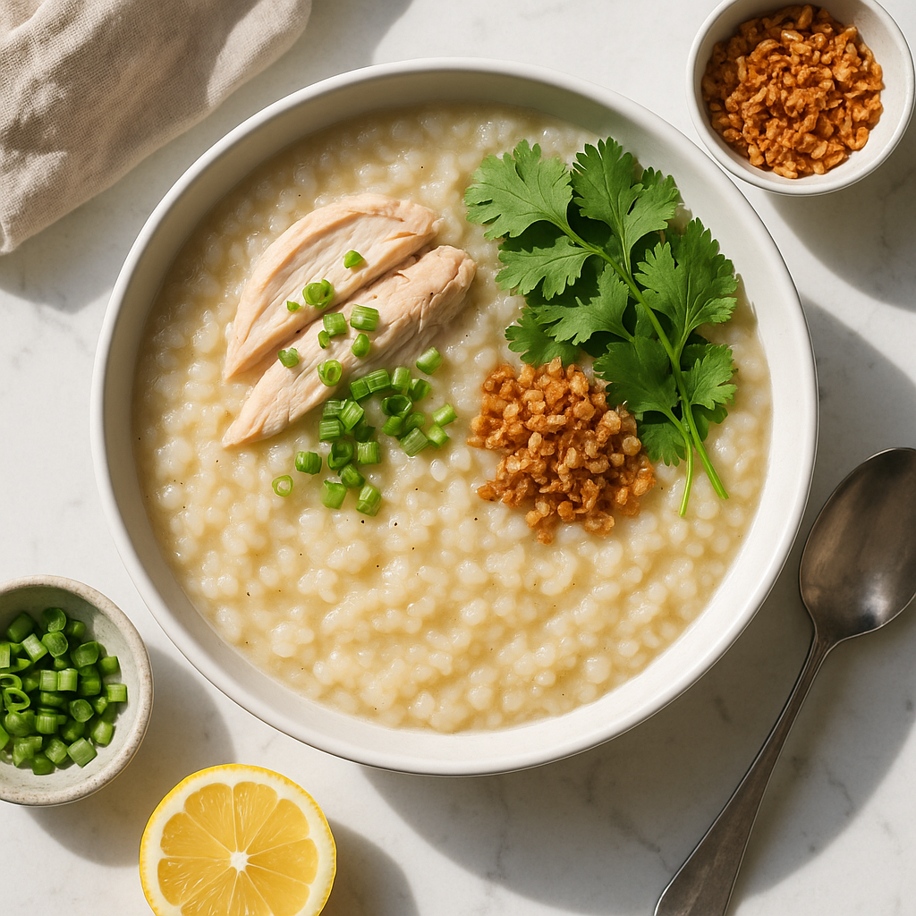 Healthy Arroz Caldo Recipe: High-Protein Chicken Rice Porridge