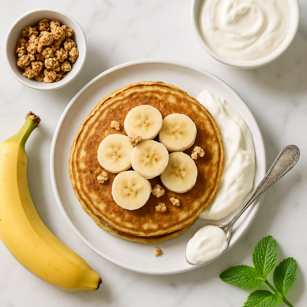 Banana Protein Pancakes with Greek Yogurt