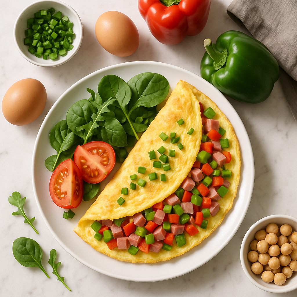 Classic American Denver Omelette with Bell Peppers (High-Protein Healthy Version)