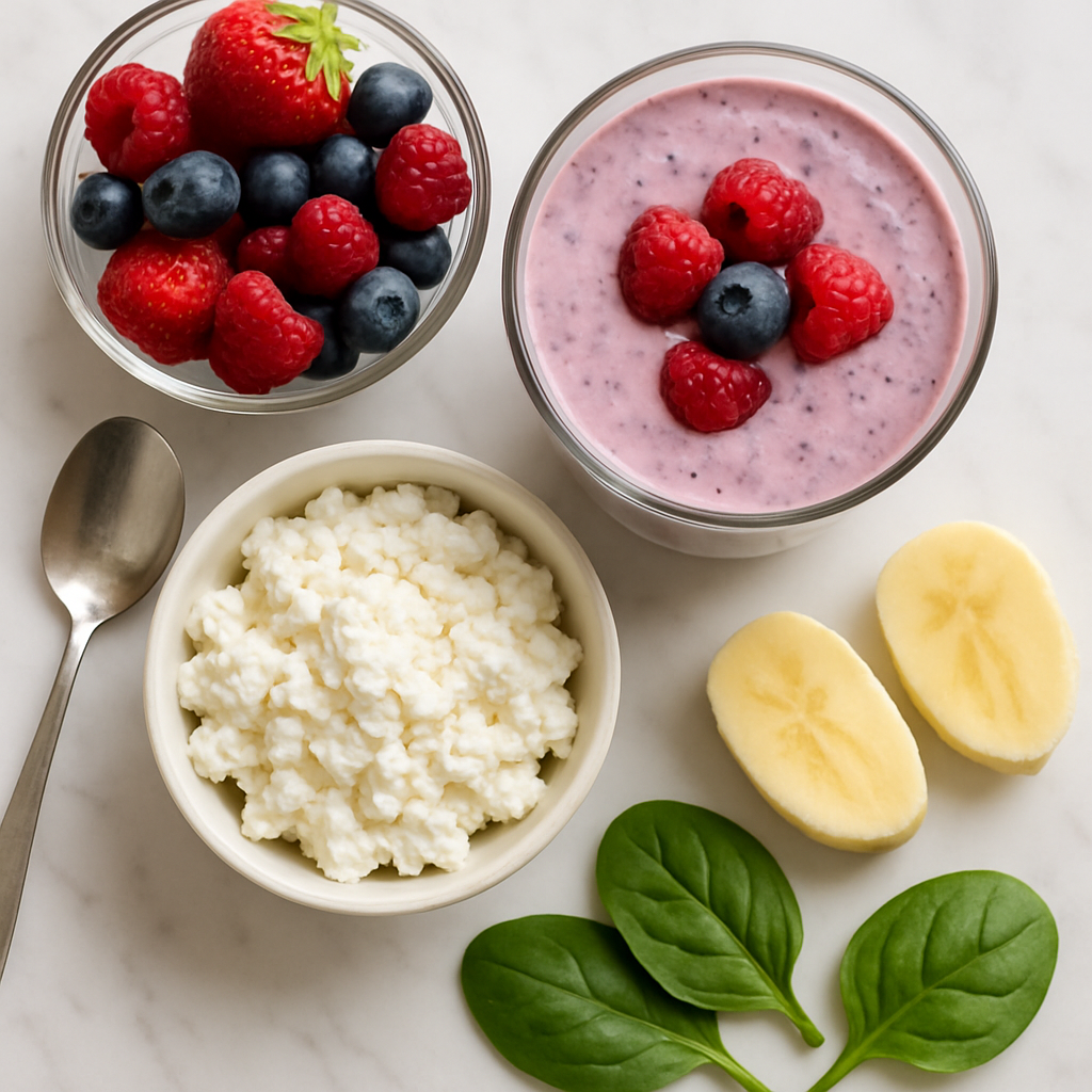 Cottage Cheese Breakfast Smoothie: High Protein Low Fat Berry Blend