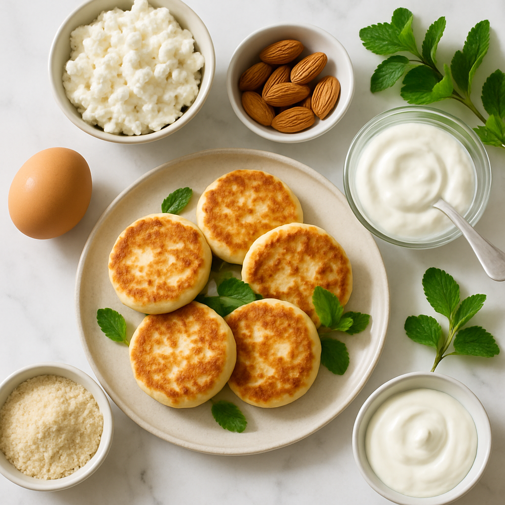 Cottage Cheese Pancakes High Protein Low Carb with Almond Flour