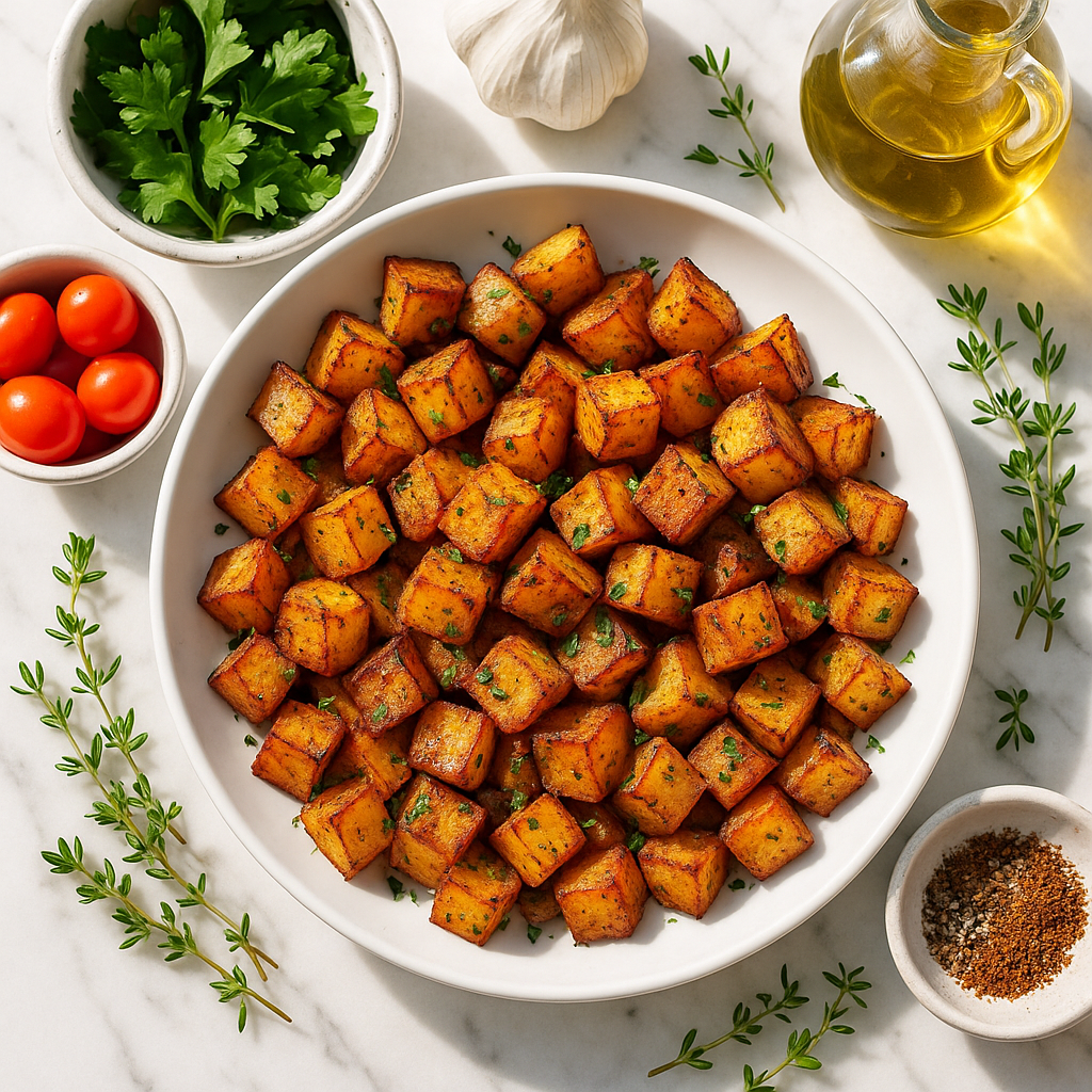 Crispy Diced Breakfast Potatoes with Herbs and Smoky Spices