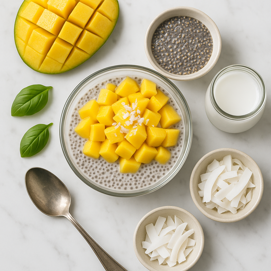 Dairy Free Chia Seed Pudding with Mango and Coconut Milk