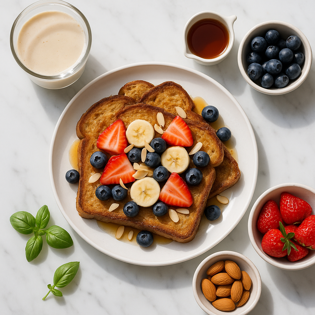 Dairy Free French Toast with Almond Milk and a Protein Boost