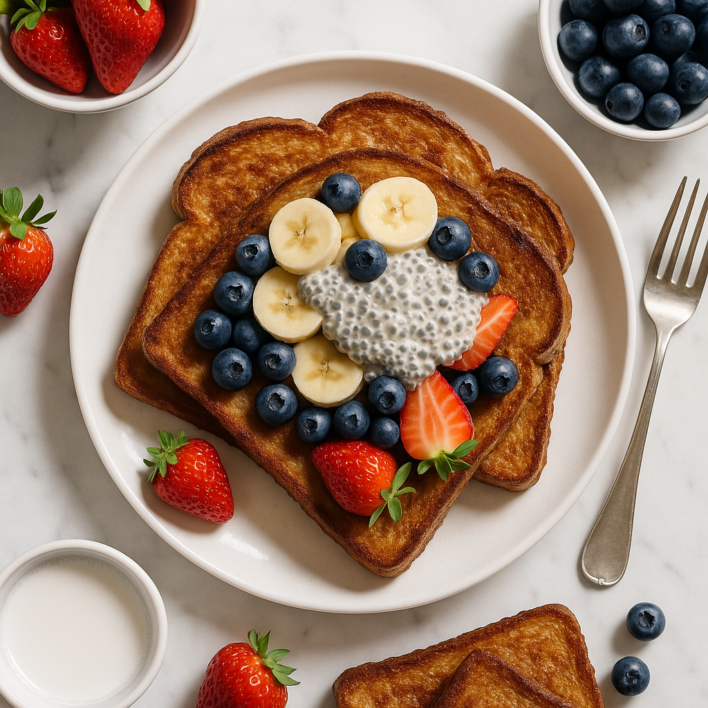 Dairy Free French Toast with Coconut Milk and Protein-Packed Chia Custard