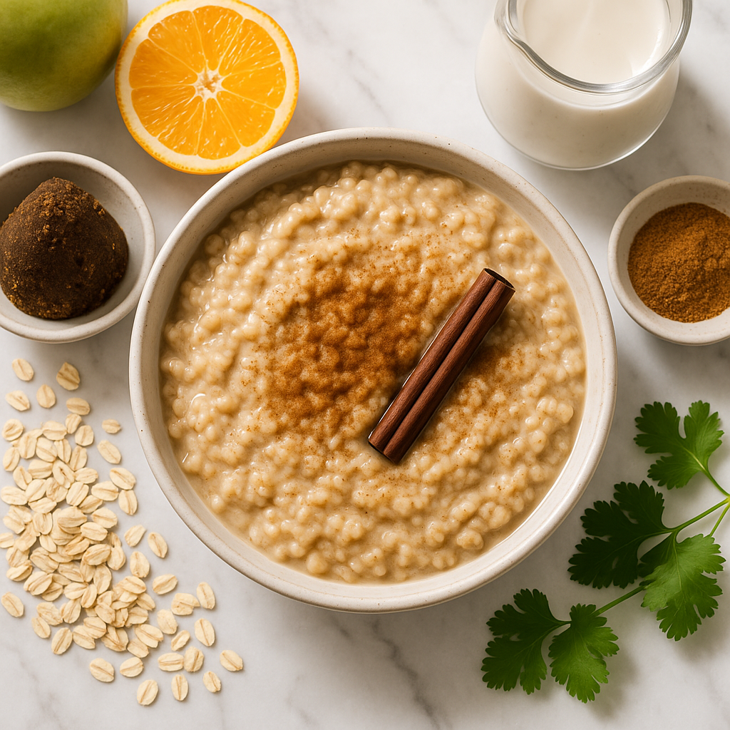 Dairy Free Mexican Oatmeal with Cinnamon and Piloncillo