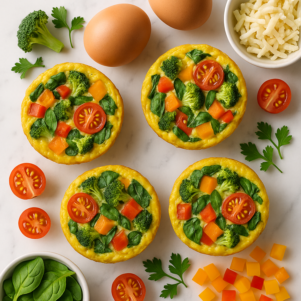 Dairy Free Veggie Egg Muffin Cups High Protein Rainbow Bake