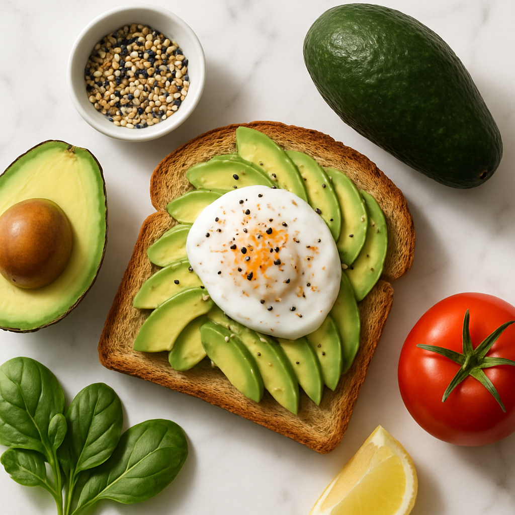 Easy Avocado Toast with Poached Egg and Everything Bagel Seasoning