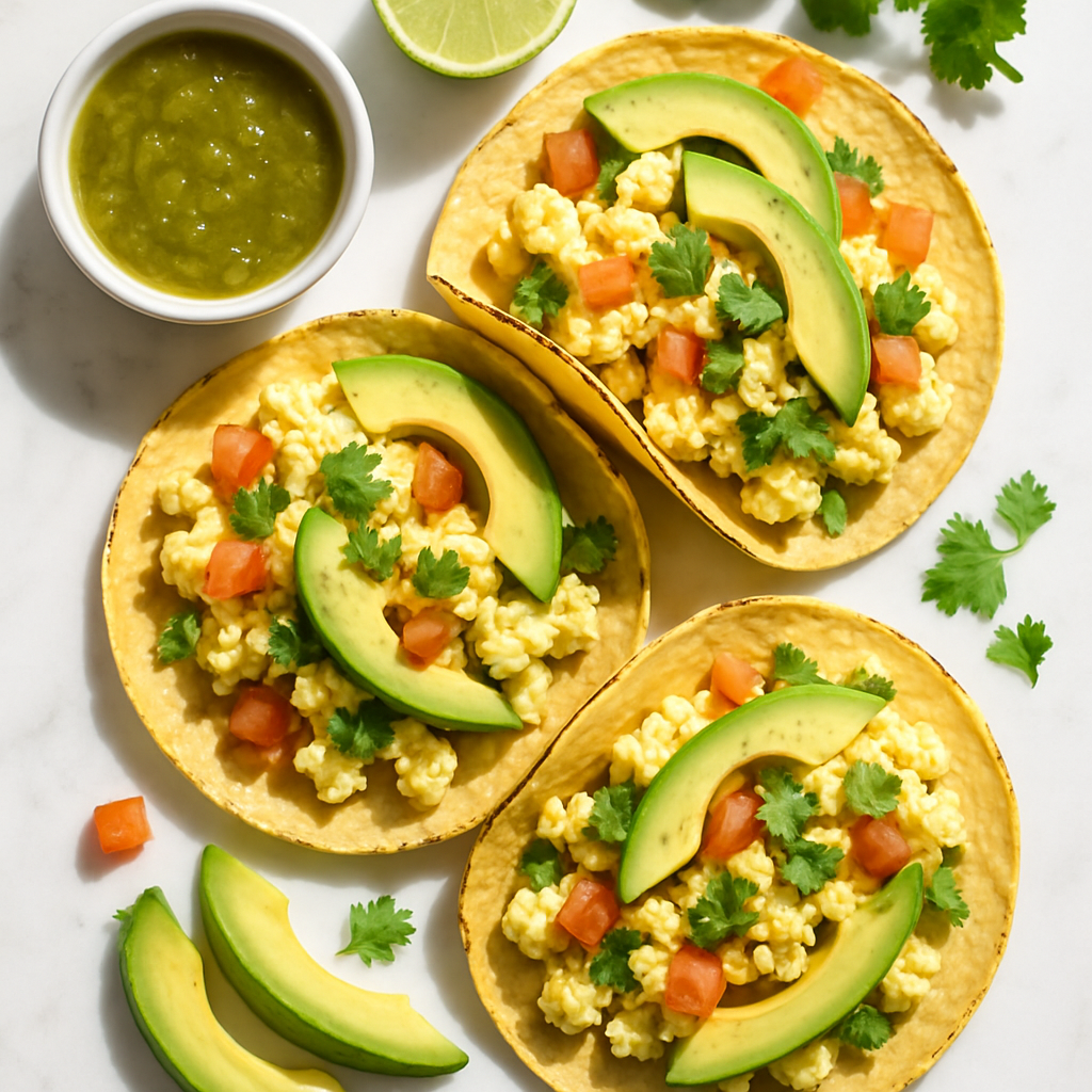 Easy Breakfast Tacos with Corn Tortillas and High-Protein Egg Scramble