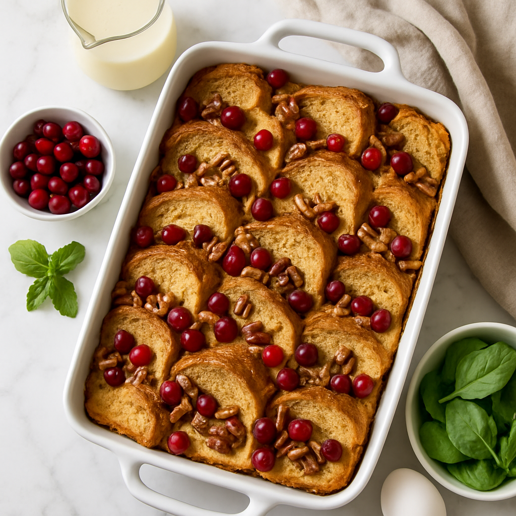 Healthy Eggnog French Toast Bake for a Crowd