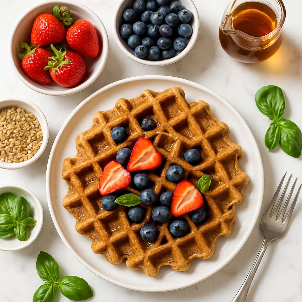 Crispy Gluten Free Buckwheat Waffles (Dairy Free, High Protein)