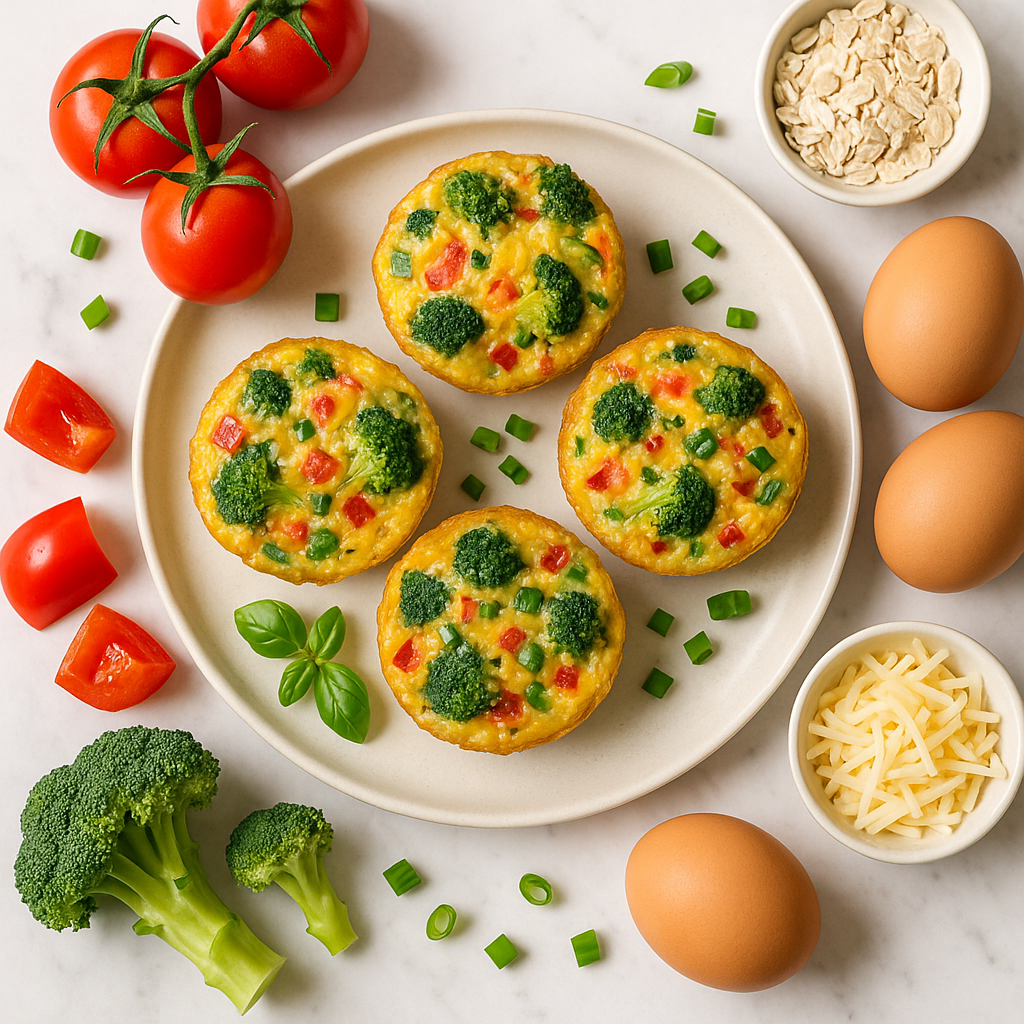 Gluten Free Egg Muffins with Vegetables High Protein Boost