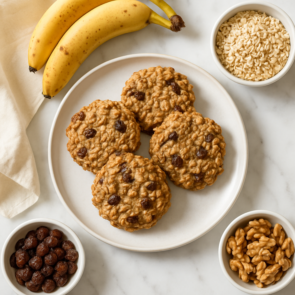 Healthy Banana Breakfast Cookies with Oats No Sugar Added