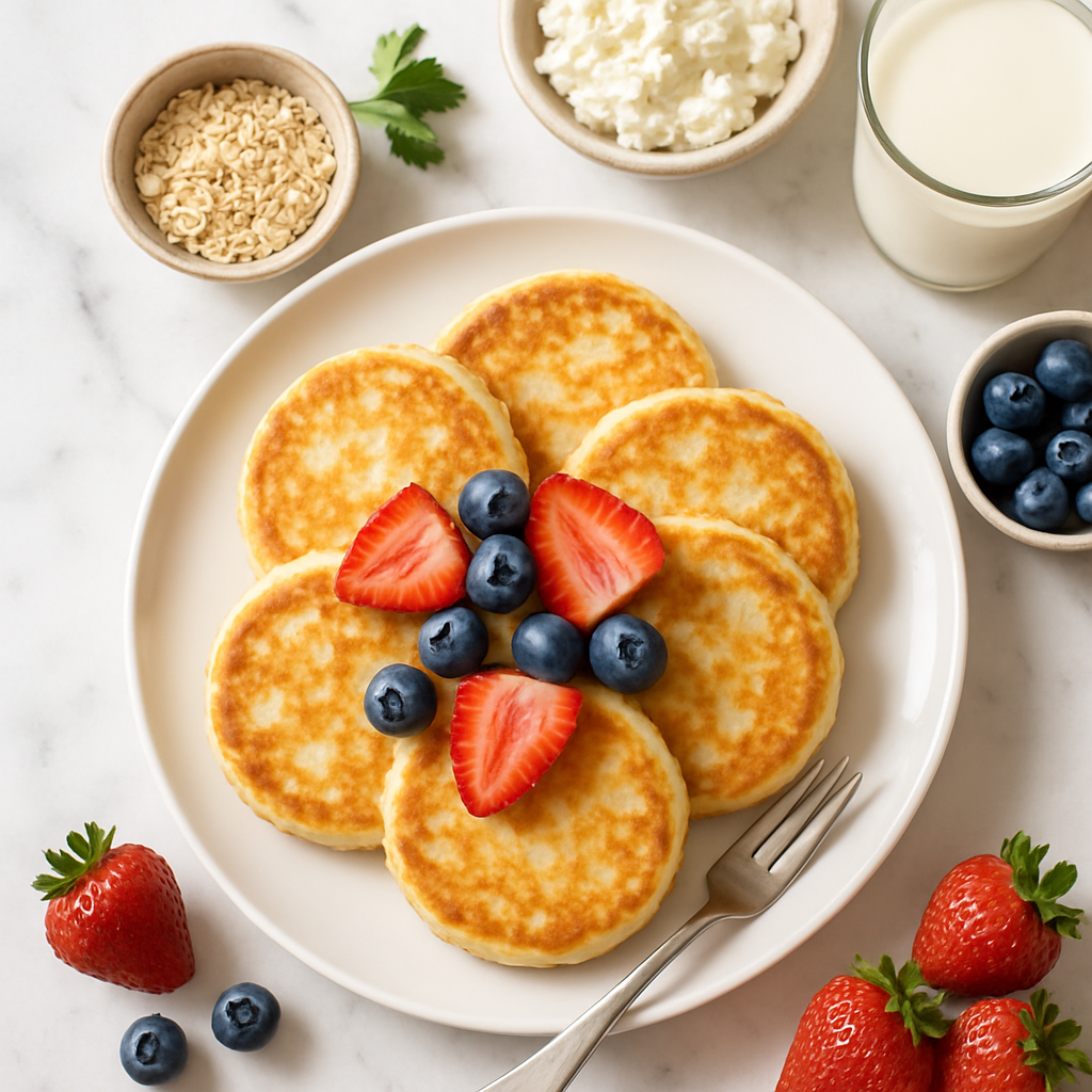 Healthy Cottage Cheese Pancakes (Low Calorie, High Protein)