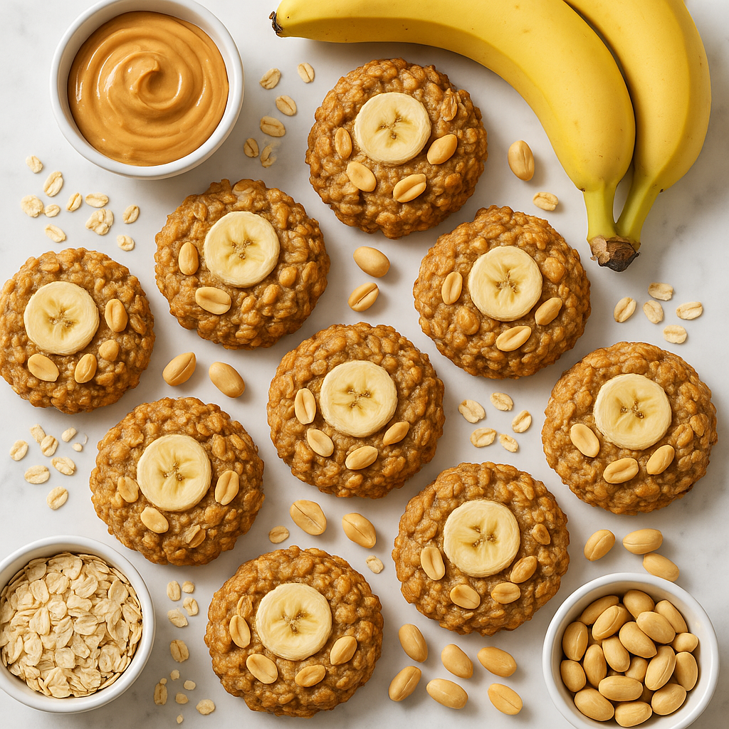 Healthy Peanut Butter Banana Breakfast Cookies No Refined Sugar