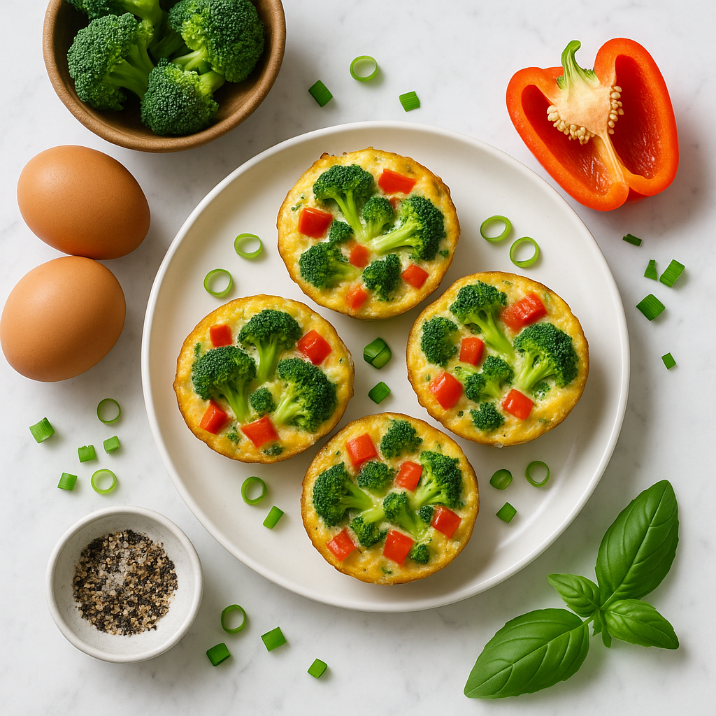 High Protein Gluten Free Egg Muffins with Vegetables