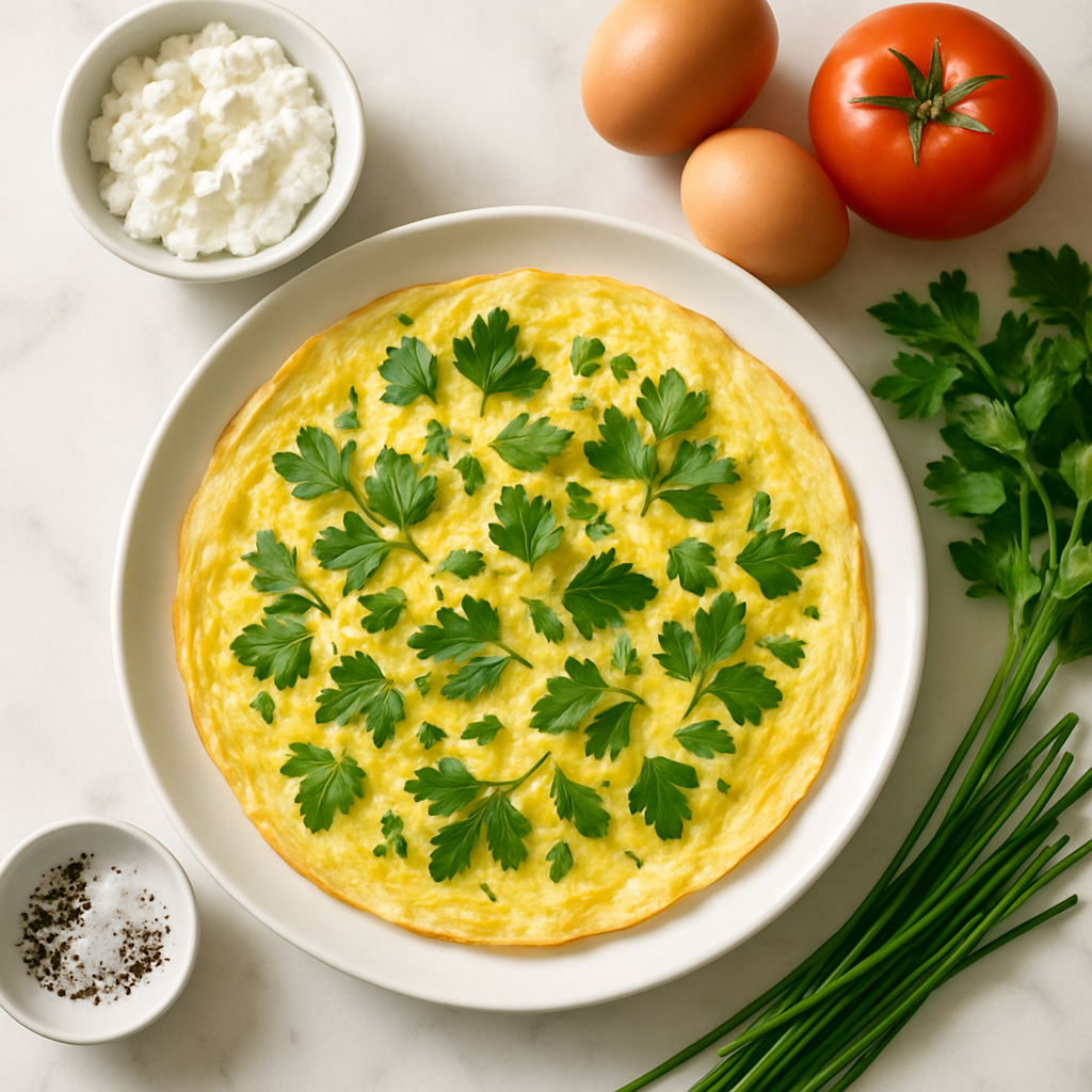 High Protein Portuguese Omelette with Fresh Herbs