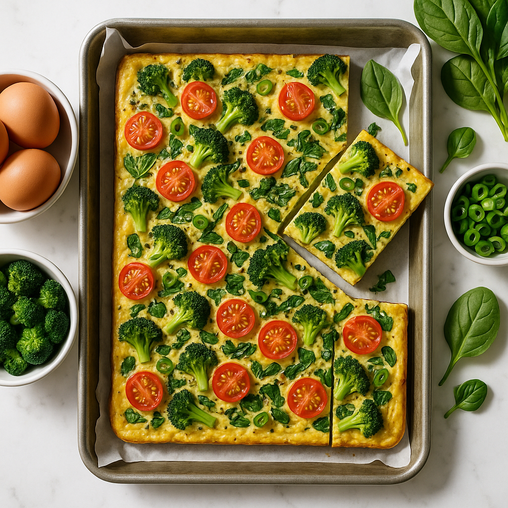 High Protein Sheet Pan Omelet with Vegetables