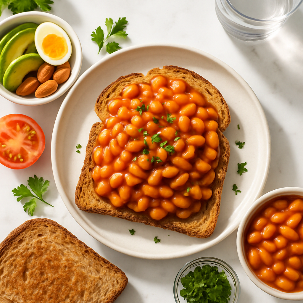 Homemade British Baked Beans on Toast High Protein (30g Per Serving)