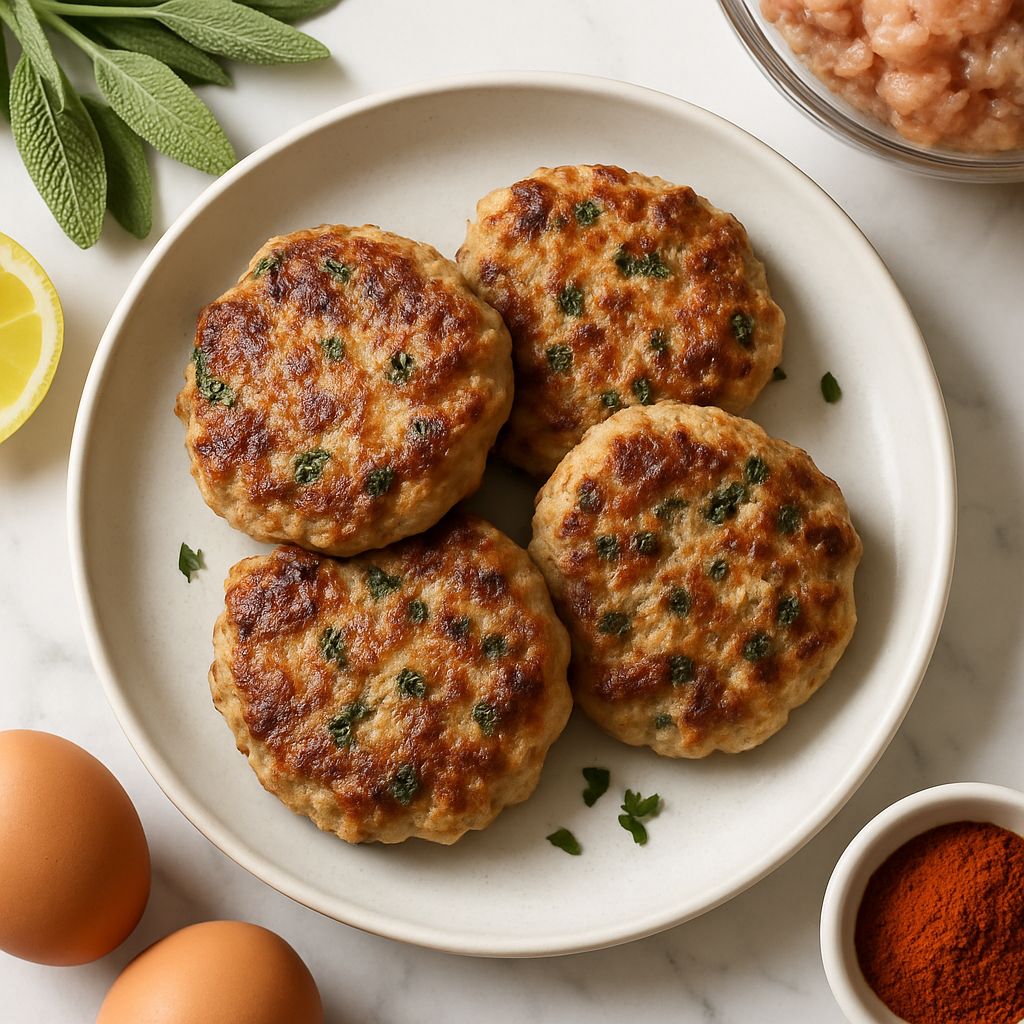 Homemade Chicken Breakfast Sausage Patties with Sage and Smoked Paprika