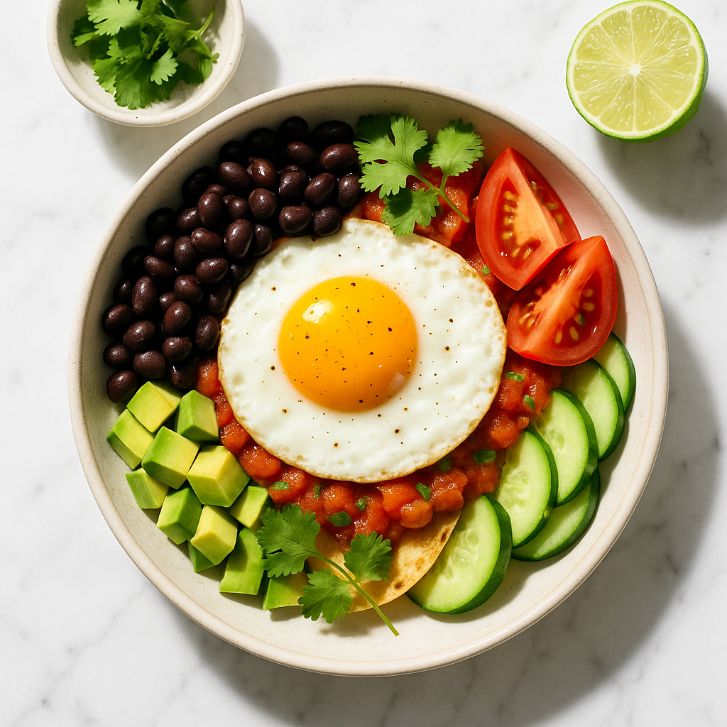 Huevos Rancheros with Black Beans Dairy Free (High Protein Morning Bowl)