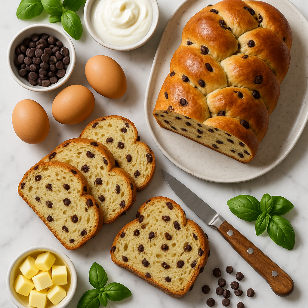Italian Chocolate Chip Brioche Bread Recipe (High Protein, Lower Sugar)