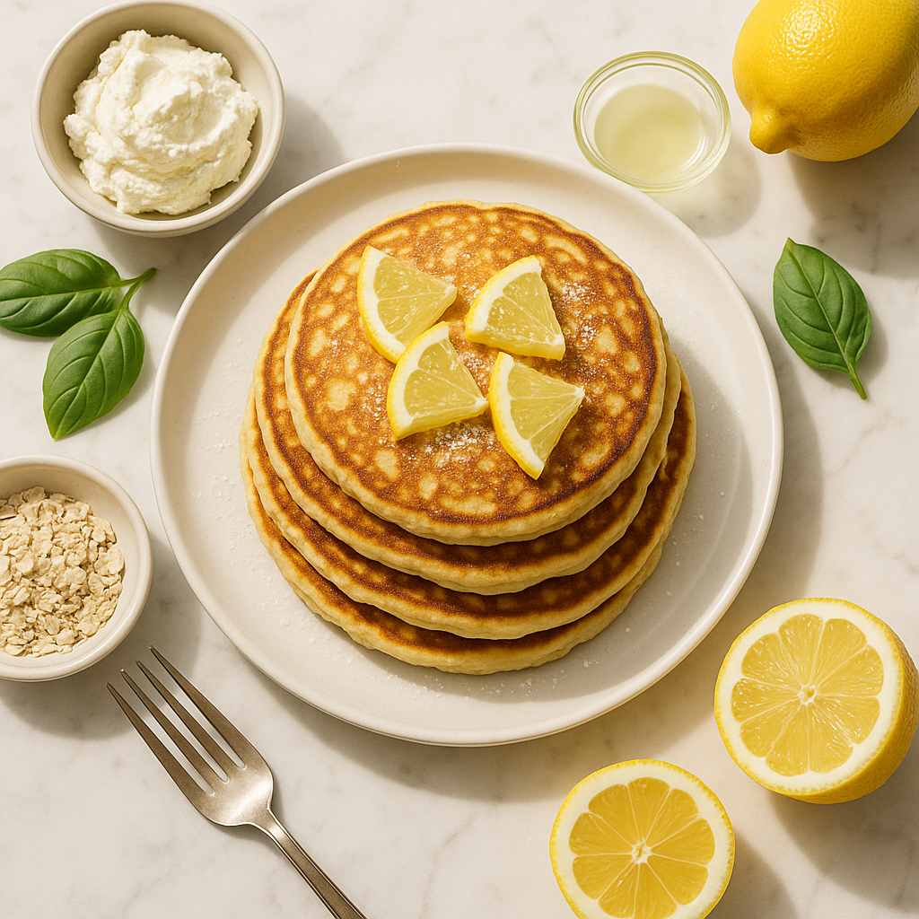 Italian Ricotta Pancakes Light and Fluffy with Lemon and Oat Flour