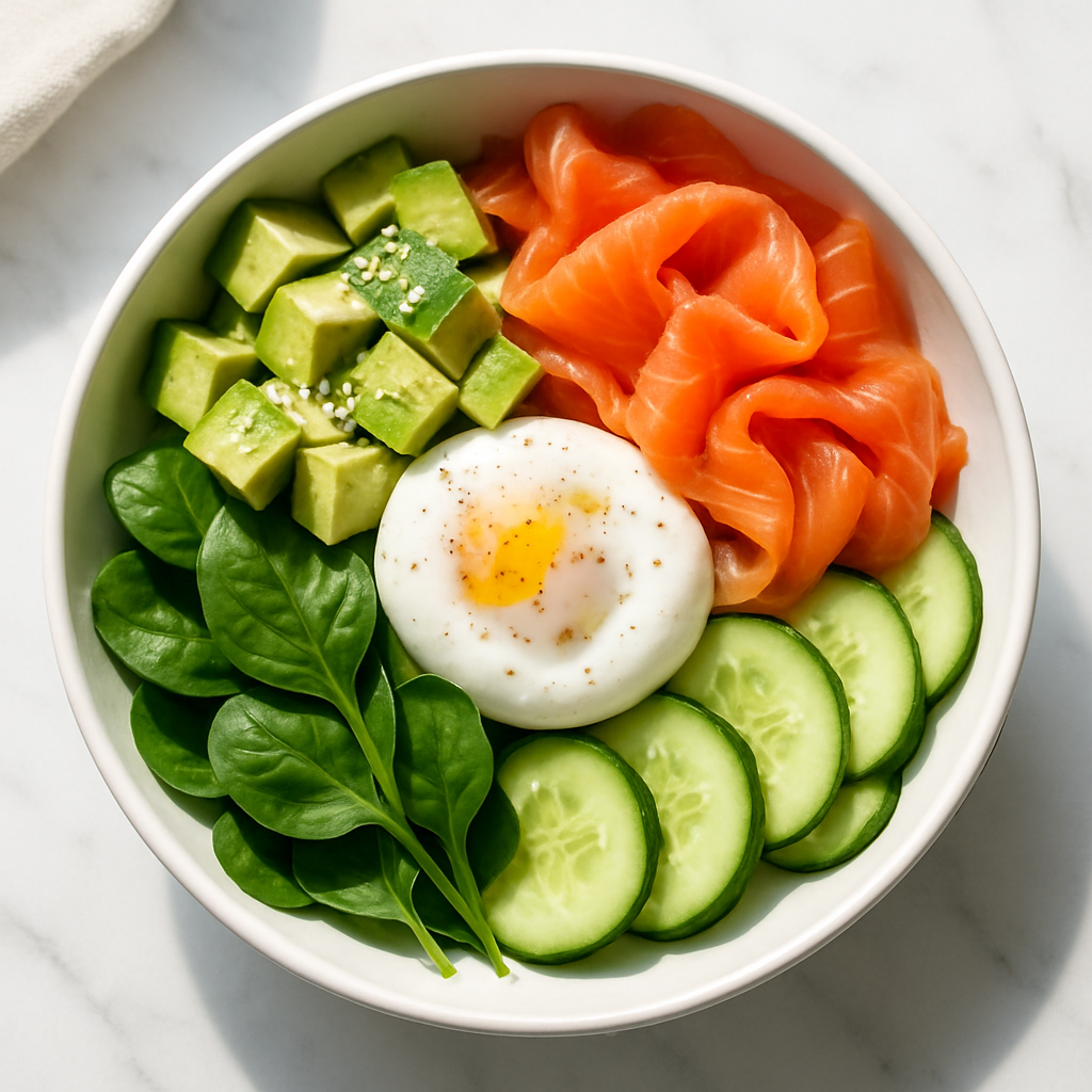 Low Carb Avocado and Smoked Salmon Breakfast Bowl