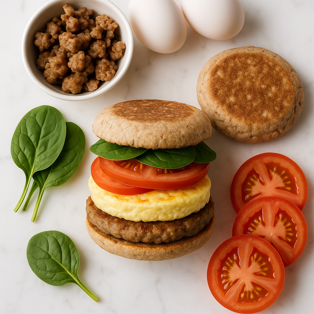 Make Ahead Turkey Sausage and Egg Muffin Breakfast Sandwich