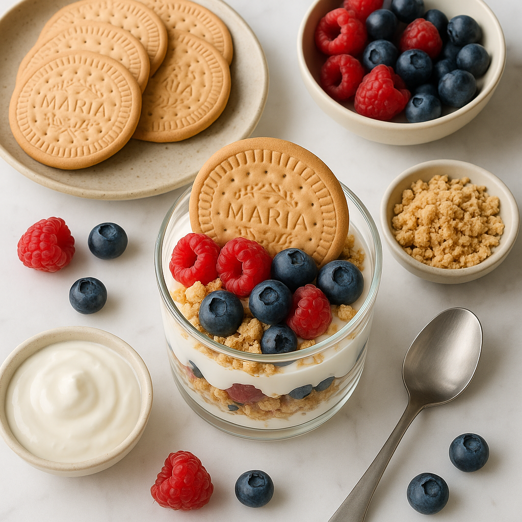 Maria Biscuits Portuguese Breakfast Yogurt Parfait Recipe