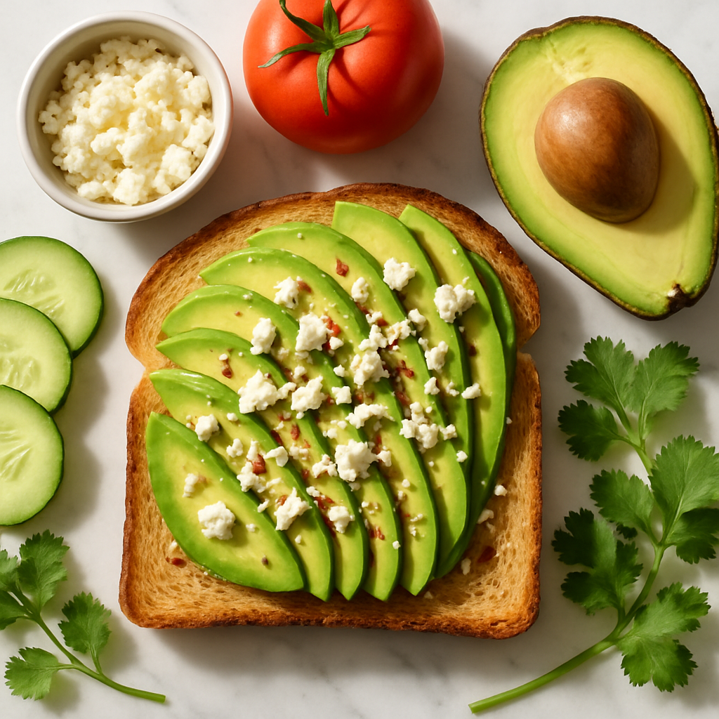 Mexican Avocado Toast with Cotija Cheese and Chili Flakes