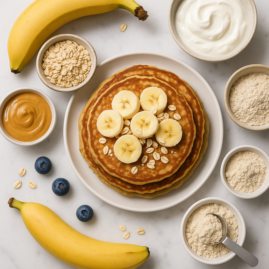 Oat Flour Banana Protein Pancakes No Refined Sugar