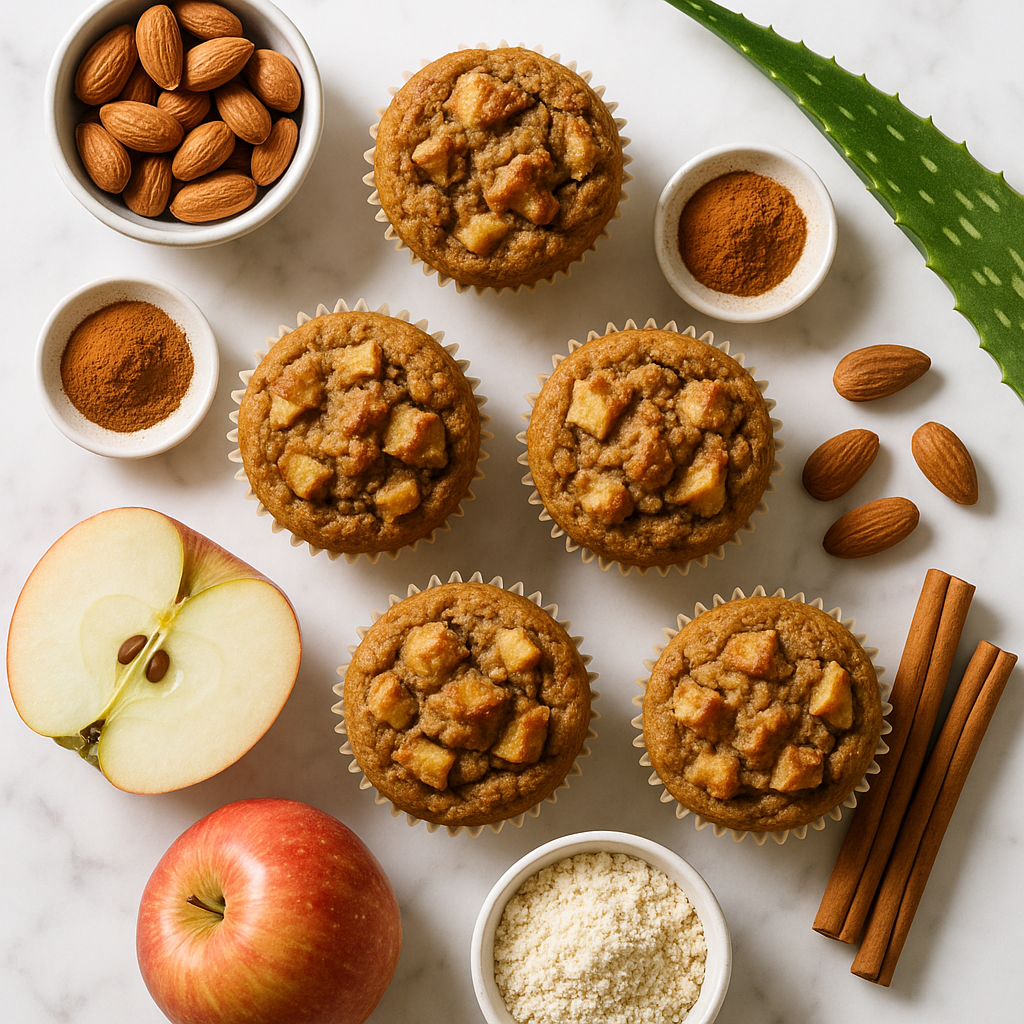 Paleo Apple Cinnamon Almond Flour Muffins with Collagen Boost