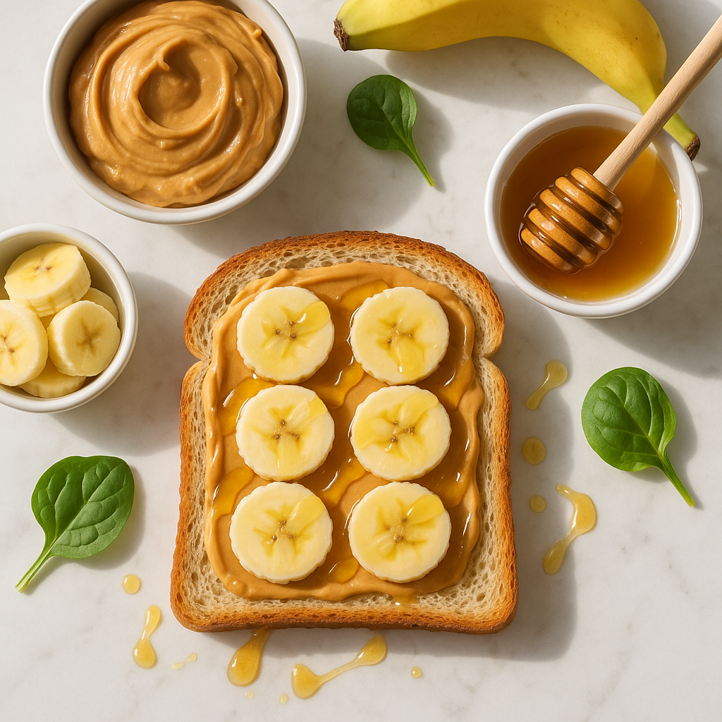 Peanut Butter Banana Toast with Honey for Kids (High-Protein, Wholesome)