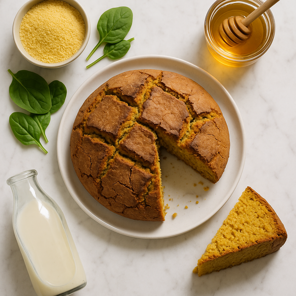 Portuguese Cornbread Broa with Honey Dairy Free Recipe