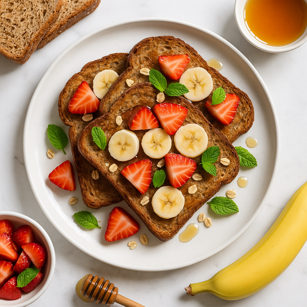 Healthy Rabanadas Portuguese French Toast Recipe with Whole Grain Bread and Honey