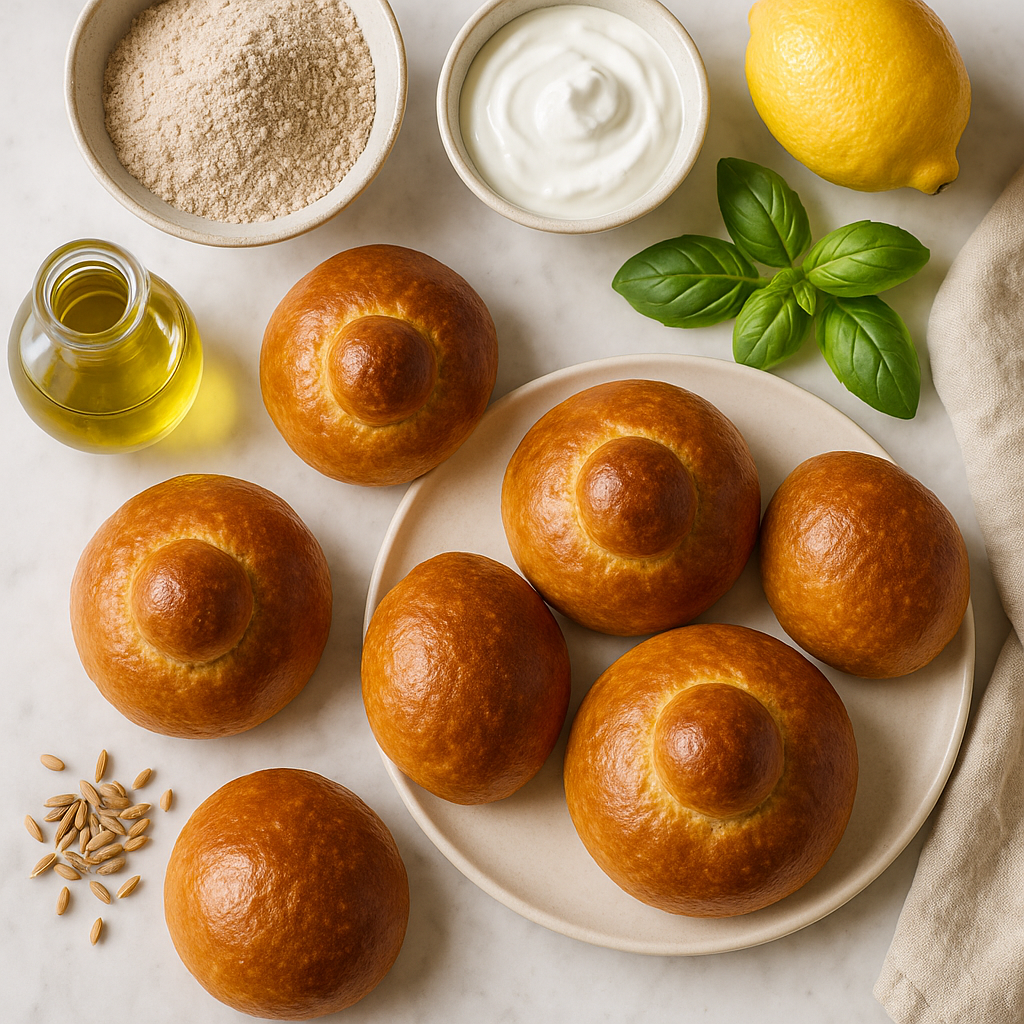 Sicilian Brioche Recipe Homemade with Whole Spelt and Greek Yogurt
