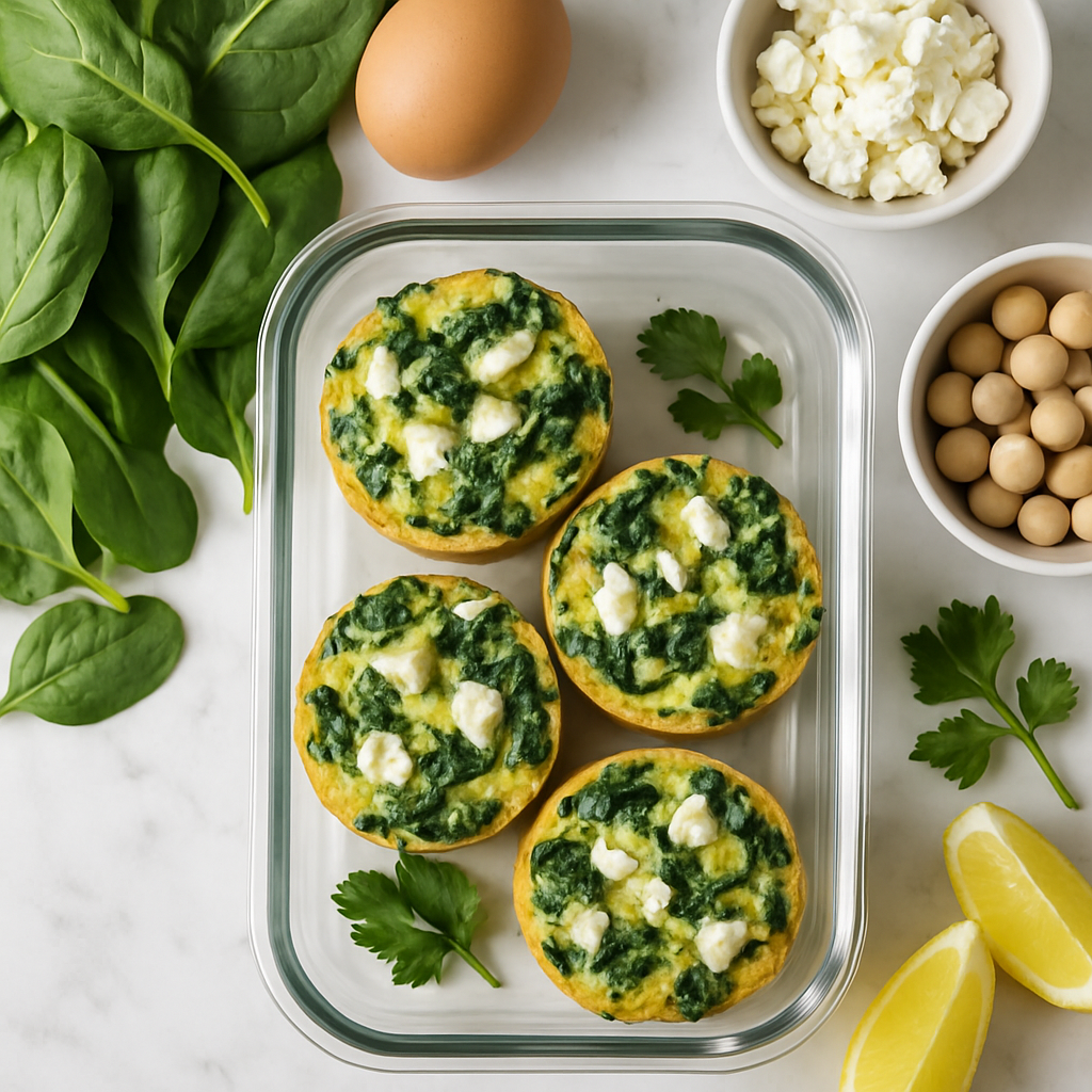 Spinach Feta Egg Muffins Meal Prep: High Protein Greek-Style Bites