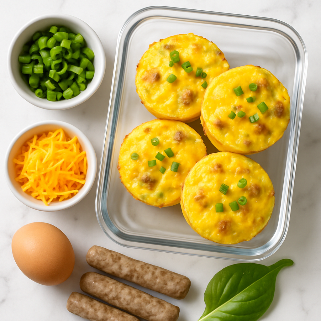 Turkey Sausage Egg Cheese Breakfast Muffins for Meal Prep
