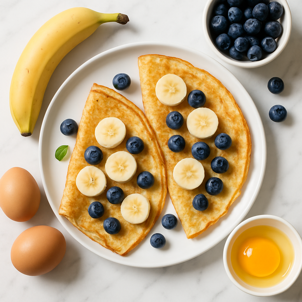 Two Ingredient Banana Egg Breakfast Crepes