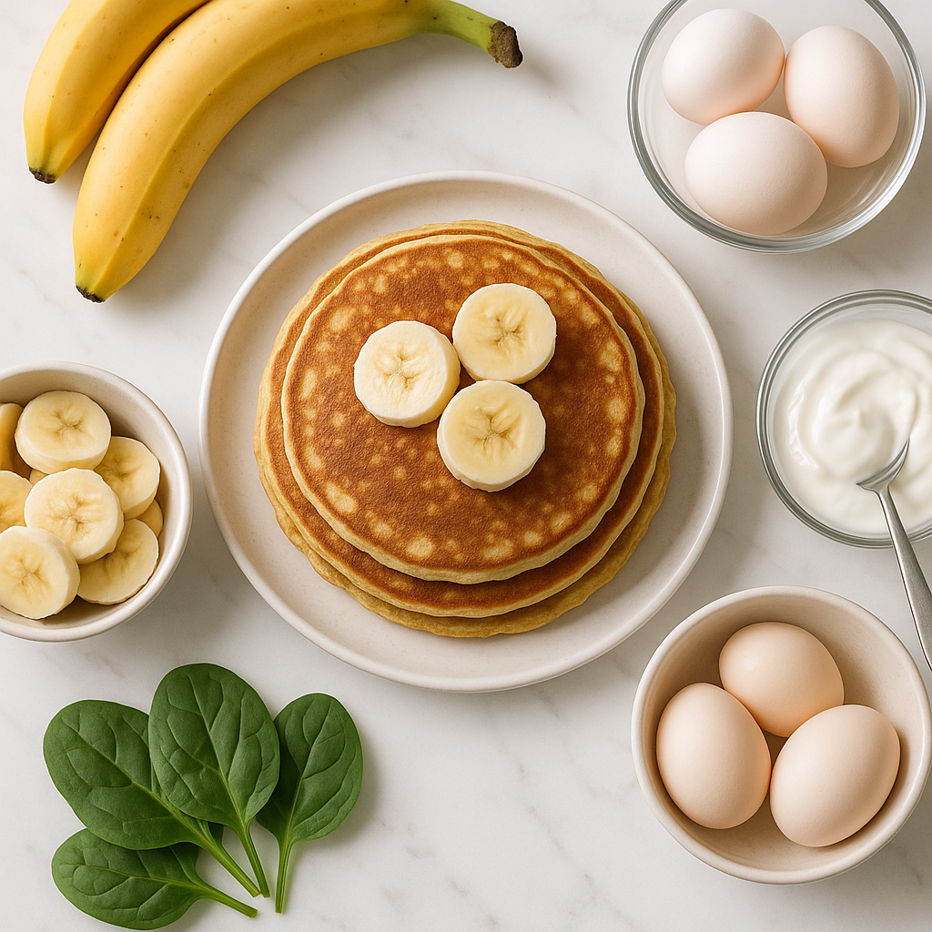Two Ingredient Banana Pancakes No Flour No Sugar (Fluffy and High Protein)