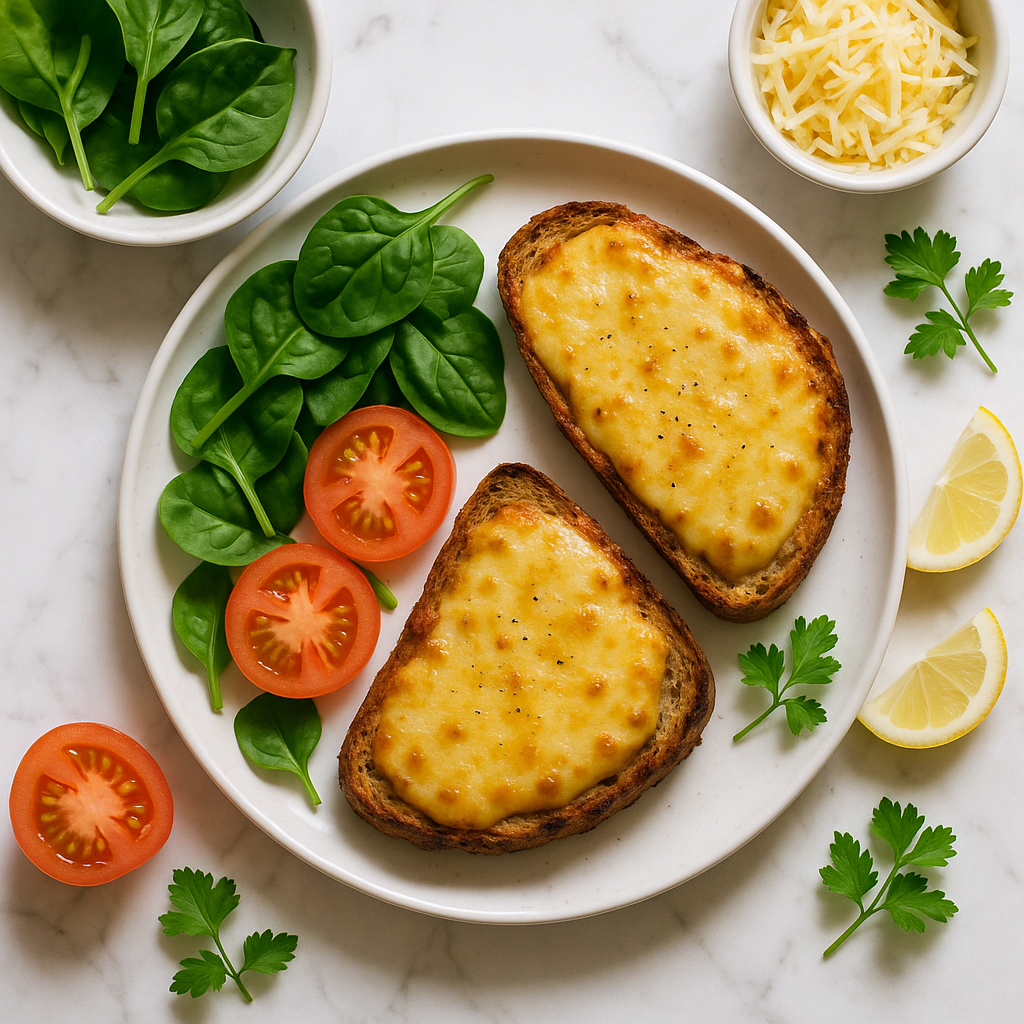 Healthy Welsh Rarebit Cheese Toast Easy Breakfast Recipe