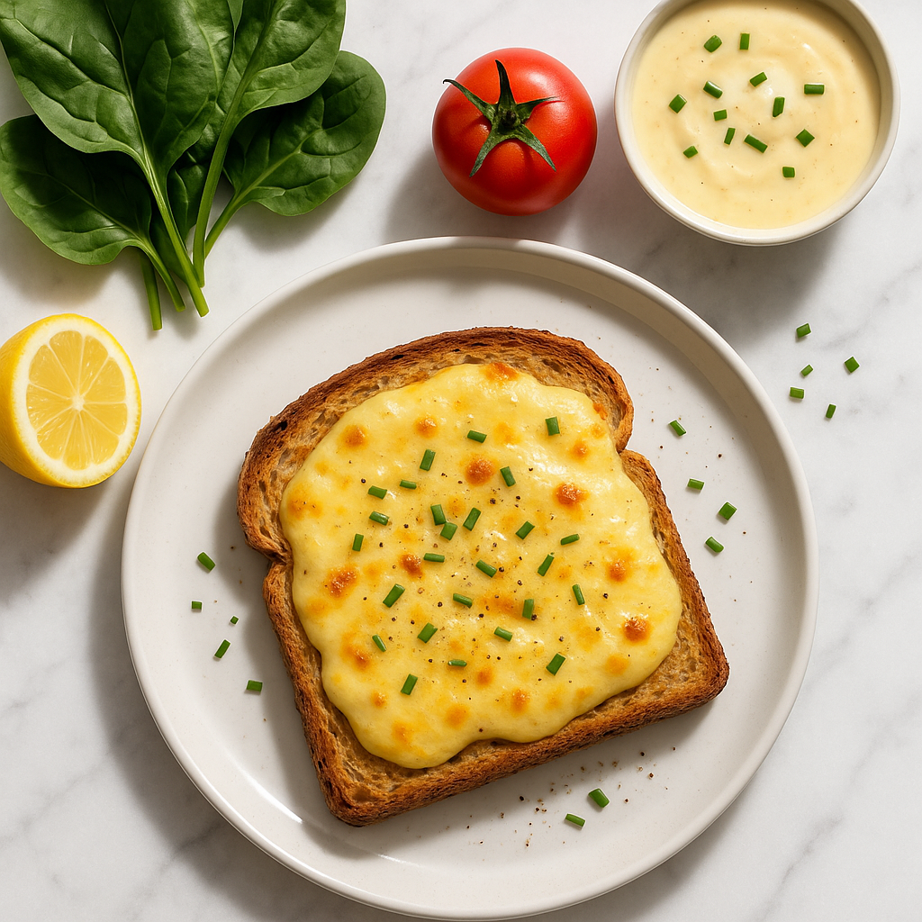 Welsh Rarebit Recipe with Low Fat Cheese Sauce on Wholegrain Toast